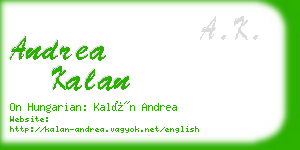 andrea kalan business card